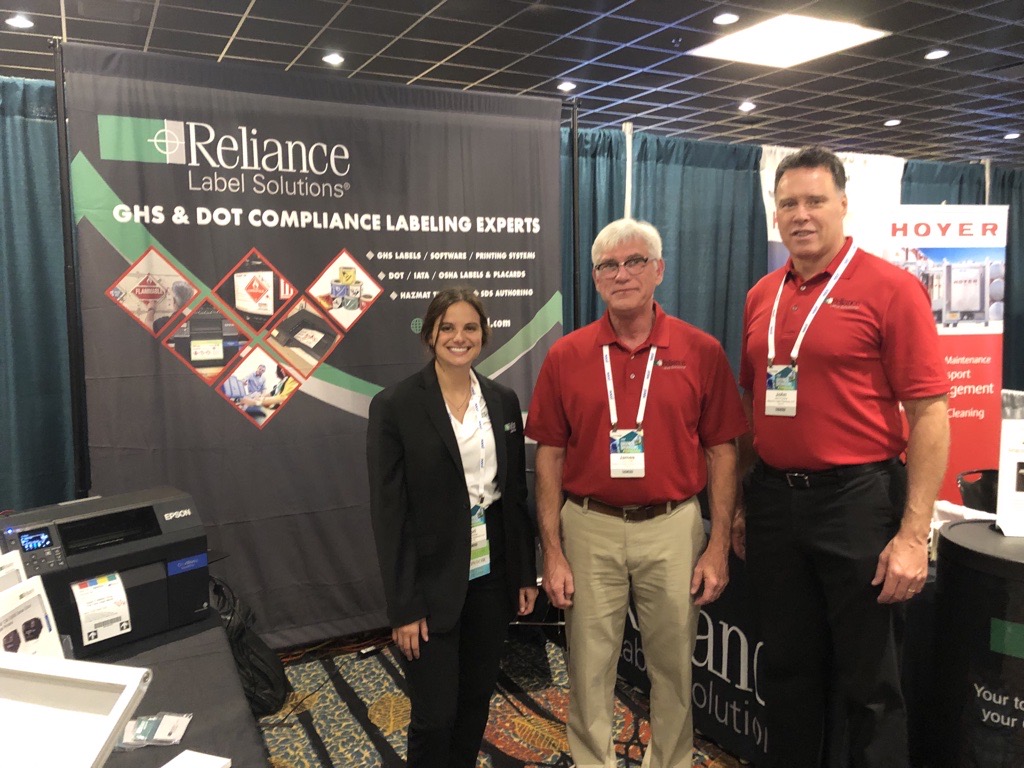 Attendees Tori Shireman, James Pfaff, John O’Connor from Reliance for Chemical Management Best Practices Drive Forward